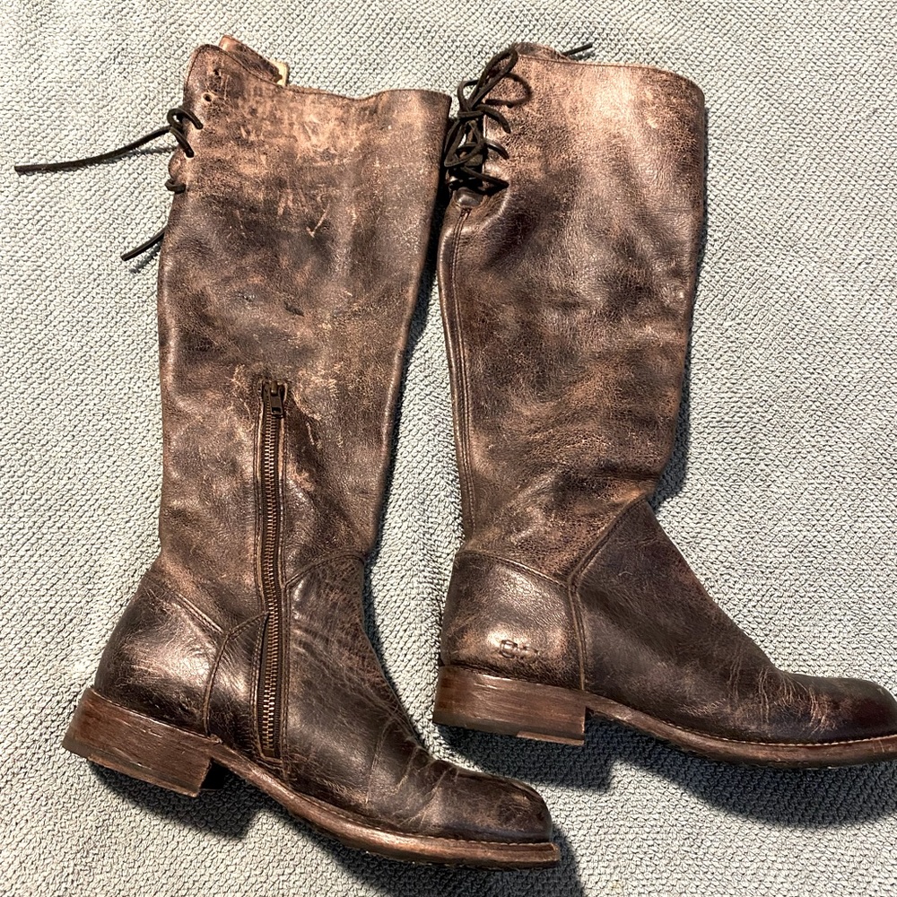 Bud Stu Manchester Lux Black Cobbler series knee boot, size 8.5, EUR 39